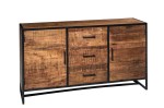 Komoda industrialna z drewna mango Chelsea 2 drzwi