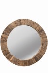 Lustro okrągłe z drewna saal Madera 