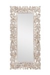 Lustro w rzeźbionej ramie z drewna mango Cottage 52/120