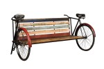 Ławka drewniana kolorowa Old Bike