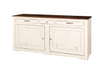 Komoda z litego drewna bielonego Maison Blanche 190