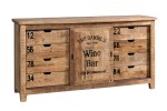 Komoda loftowa z drewna mango Wine Bar 8 szuflad