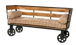 Sofa industrialna na kółkach Rail