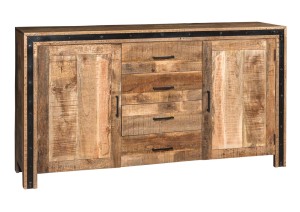 Komoda industrialna z litego drewna mango Trocadero