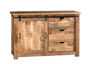 Komoda industrialna z litego drewna mango Barton
