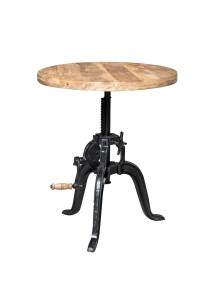 Stolik industrialny z blatem z drewna mango Crank