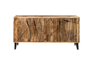 Kredens z litego drewna mango Line 4 drzwi