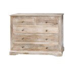 Komoda z litego drewna akacja White Sun