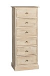 Komoda na ubrania z drewna mango Cottage 6 szuflad