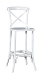 Krzesło barowe metalowe Country White X