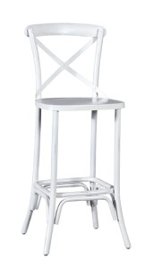 Krzesło barowe metalowe Country White X