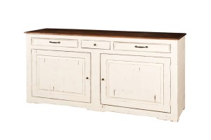 Komoda z litego drewna bielonego Maison Blanche 190
