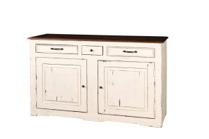 Komoda z litego drewna bielonego Maison Blanche 150