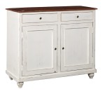 Komoda z drewna bielonego Country White 2 szuflady