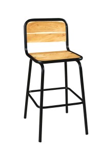 Krzesło barowe Natural lite drewno fir i żelazo